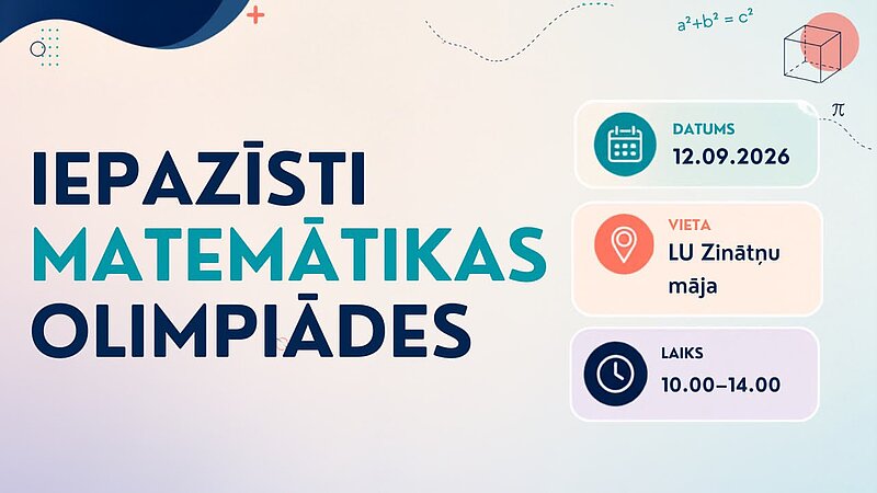Pasākums - Iepazīsti matemātikas olimpiādes